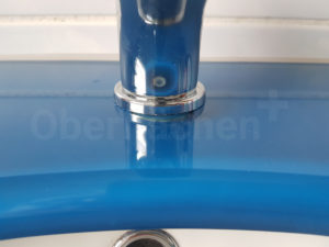 OberflächenPlus - Beschichtung von Waschbecken, Glasfläche und Wasserhahn nachher